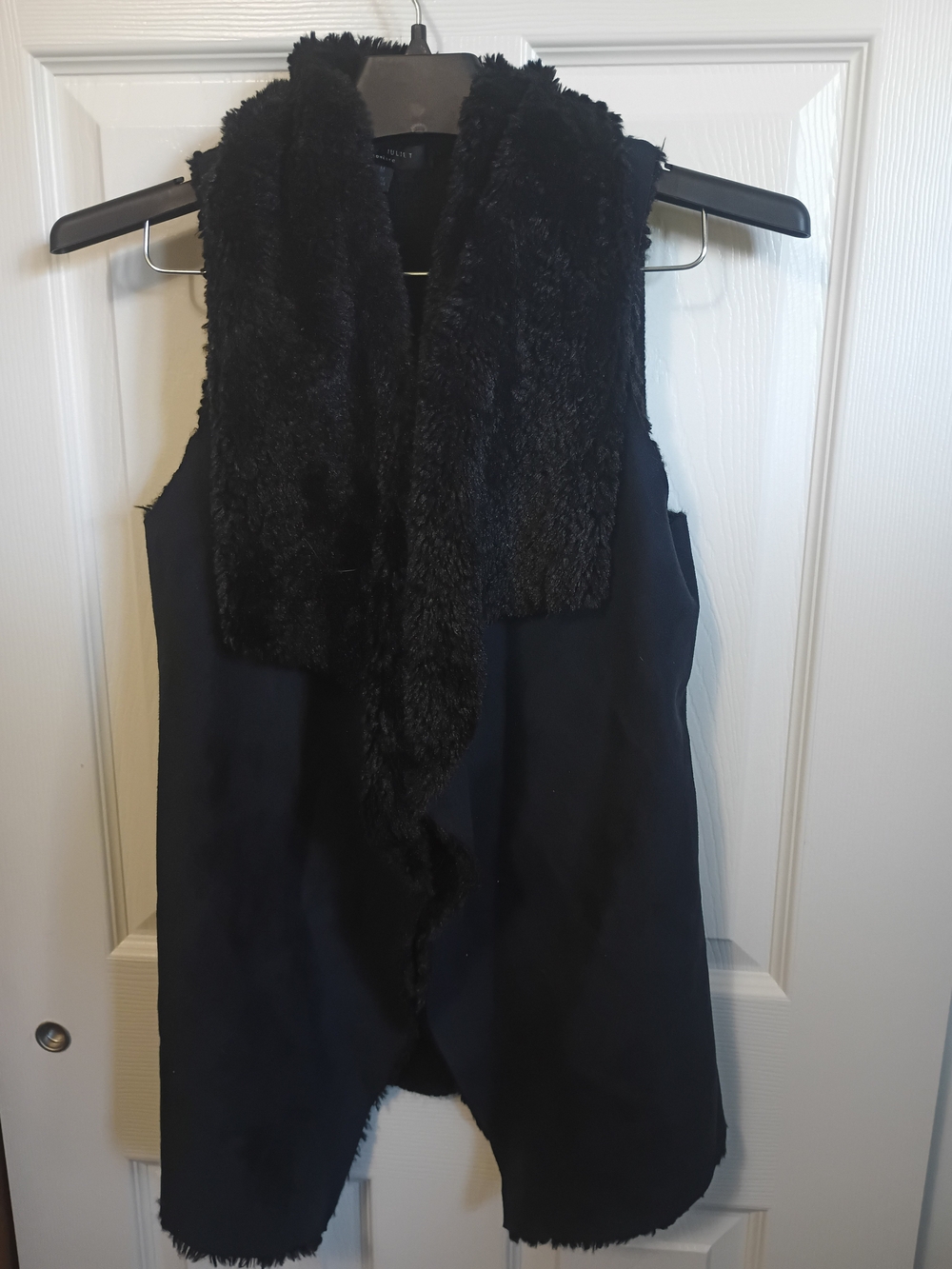 Romeo & Juliet Couture  Faux Fur And Suede Open Vest